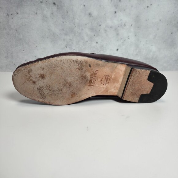 Johnston & Murphy Breland Burgundy Leather Tassel Loafers Mens 9M - Picture 10 of 10